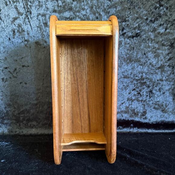 MCM Teak Recipe Holder | Made in Thailand | Roll Top Style - Picture 7 of 10